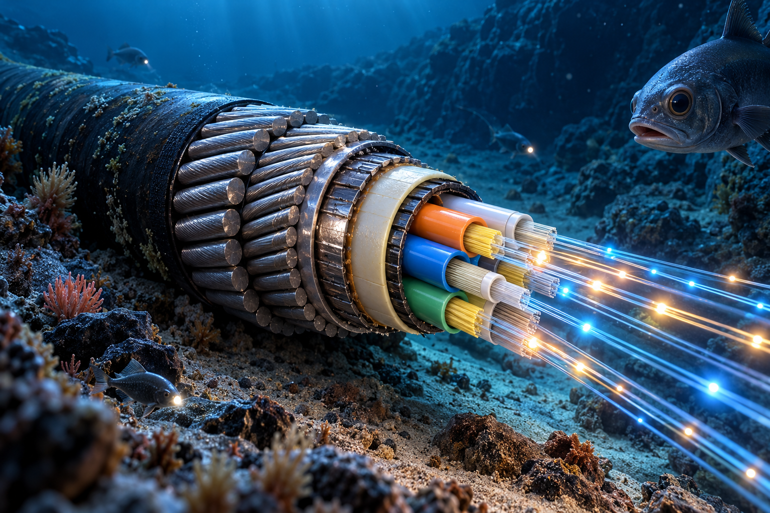 How Subsea Fiber-Optic Cables Carry the Entire Internet Across Oceans: The Physics of Light